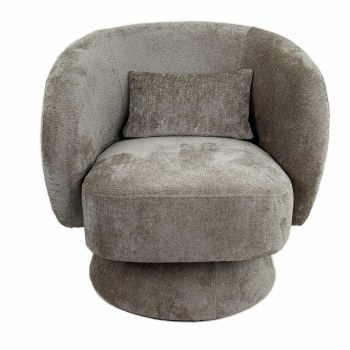 SWIVEL ARMCHAIR- DRK GRY