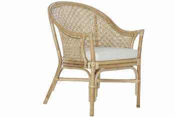 RATTAN ARMCHAIR W/CUSHION