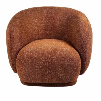 SWIVEL ARMCHAIR RUST