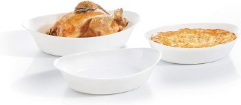 OVAL BAKING DISH-SET OF 3