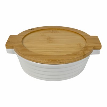 BAKING DISH W/BAMBOO LID-RND