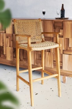 PARIS NATURAL TEAK BARSTOOL