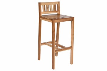 BARSTOOL TEAK LOW BACK