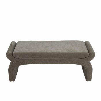 UPHOLSTERED BENCH- DK GRY