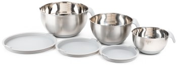 STAINLES STEEL BOWL W/LID-SET OF 6