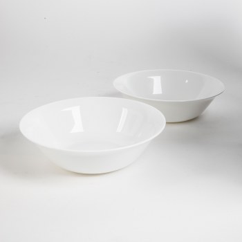 WHITE BOWL - S/2