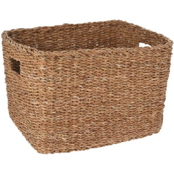 WOVEN RECTANGLE BASKET-LARGE