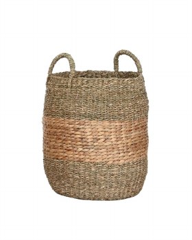 SEAGRASS & ROPE BASKET-MEDIUM