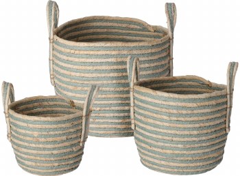 BLUE STRAW BASKET MD