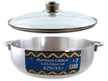 CALDERO STAINLESS STEEL POT W/GLASS LID-SMALL