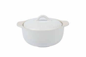 CASSEROLE W/LID-WHITE