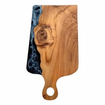 CHEESE-BOARD WOOD & RESIN -GREY