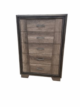 JANINE 5 DRAWER CHEST-GREY