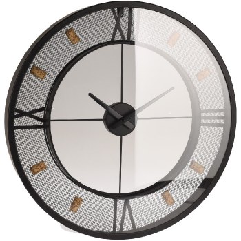 METAL & GLASS CLOCK