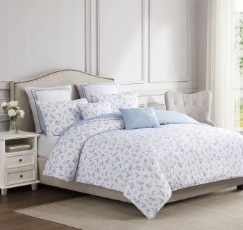 TAYLOR COMFORTER 7PC SET QUEEN-BLUE