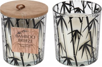 CANDLE GLASS JAR-BAMBOO