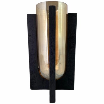 BLACK & GOLD CNDL HLDR-SM