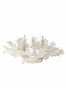 ICE CANDLE HOLDER-WHITE