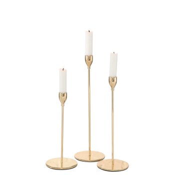 MALTE GOLD CANDLE HOLDER- LARGE