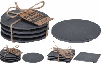 SLATE COASTER-SET/4