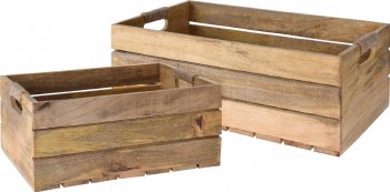 MANGO WOOD CRATE-NATURAL-SMALL