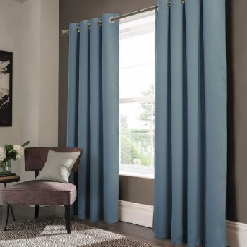 ANCHORAGE BLACKOUT CURTAIN-BLUE- 90"