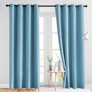 RILEY BLACKOUT CURTAIN-BLUE