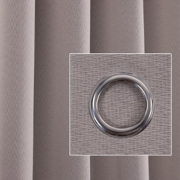 BLACKOUT CURTAIN- DK GRY S/2