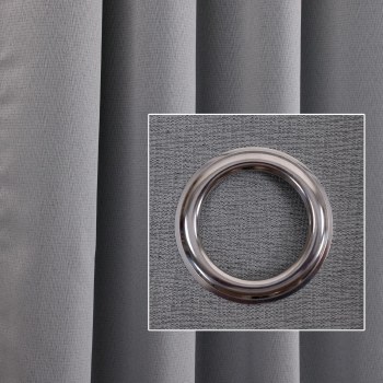 BLACKOUT CURTAIN- LT BLU GRY S/2