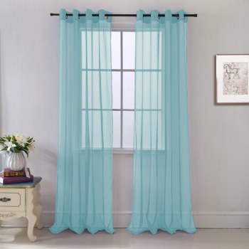 CARA CURTAIN-AQUA