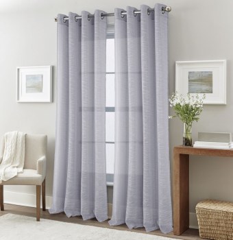 DEXTER LINEN SILVER CURTAIN - 90"