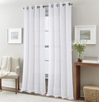 DEXTER LINEN WHITE CURTAIN - 90"