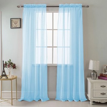 CELINE SHEER CURTAIN-BLUE