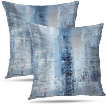 ABSTRACT CUSHION-BLUE