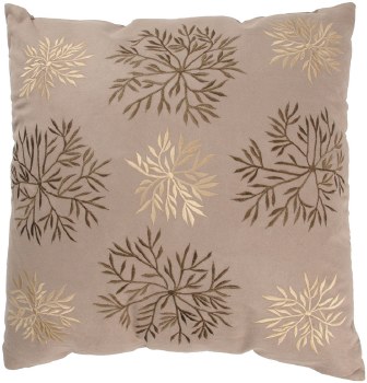 BROWN AND GOLD FERN CUSHION