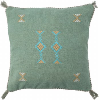 COTTON CUSHION-GREEN