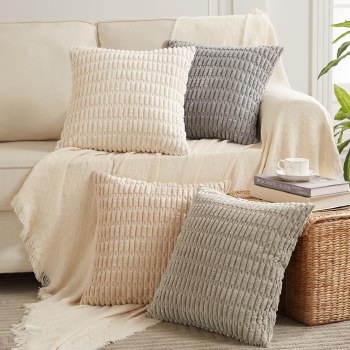 CORDUROY CUSHION-NATURAL