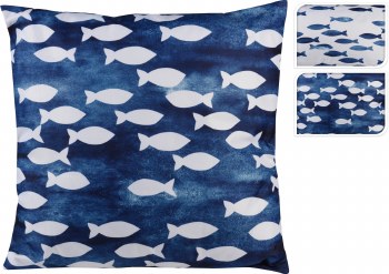 CUSHION W/FISH PRINT