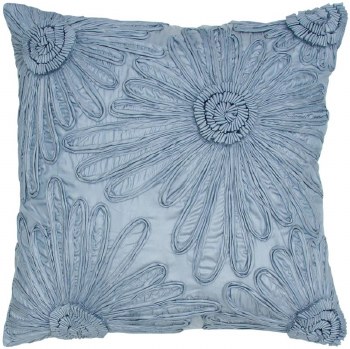 APPLIQUE BLUE FLOWER CUSHION