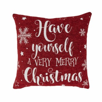 HOLIDAY CUSHION-RED