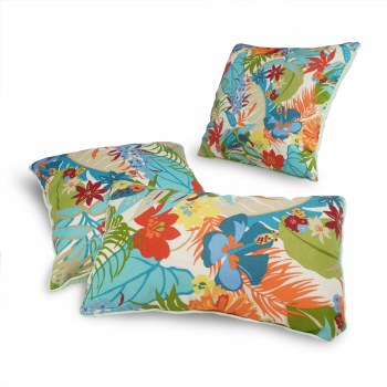 BRIGHT FLORAL LUMBAR CUSHION