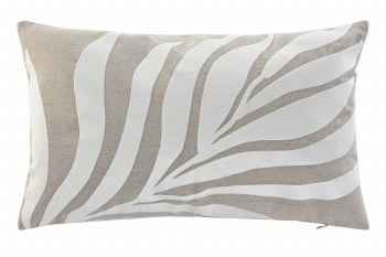 LEAF LUMBAR CUSHION WHITE 20" x 12"
