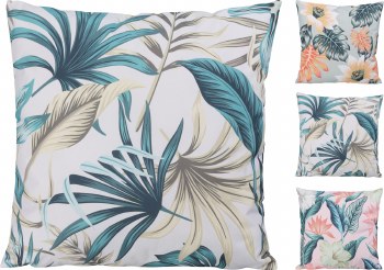 CUSHION W/LEAF PRINT-OUTDOOR