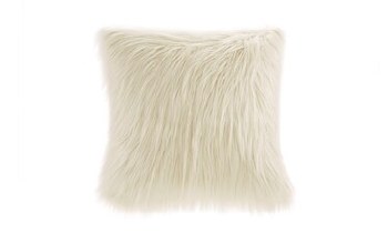 POSH FUR CUSHION-IVORY