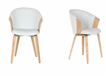 WHITE DINING CHAIR W/ARMS