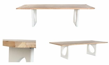 RECYCLED MANGO WOOD DINING TABLE-WHITE