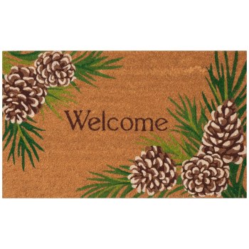 WELCOME PINECONE DOORMAT