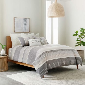 SANTANDER DUVET SET-QUEEN-GREY