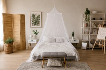 WHITE MOSQUITO NET -SINGLE