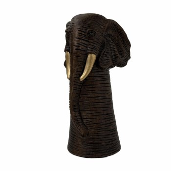 ELEPHANT FIGURINE BLK- SM